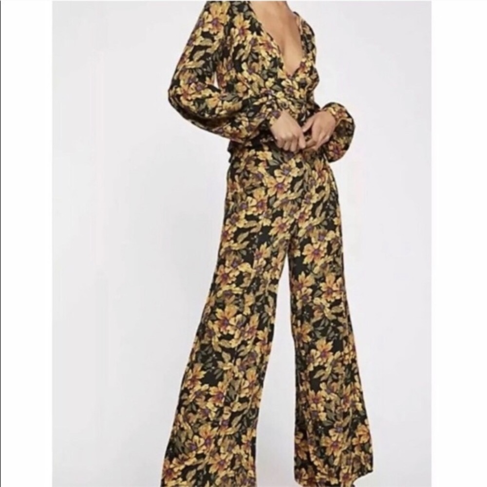 Free people two piece floral set, size 2